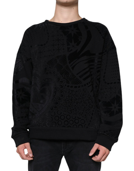 Black Printed Crew Neck Sweatshirt Sweater Black Printed Crew Neck Sweatshirt Sweater