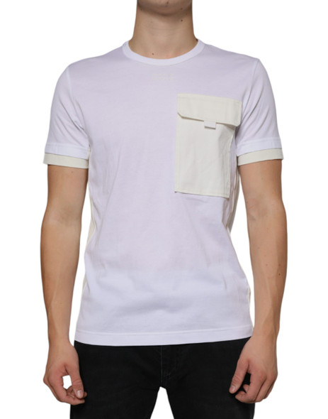White Cotton Pocket Short Sleeves T-shirt TSH86668 White Cotton Pocket Short Sleeves T-shirt TSH86668
