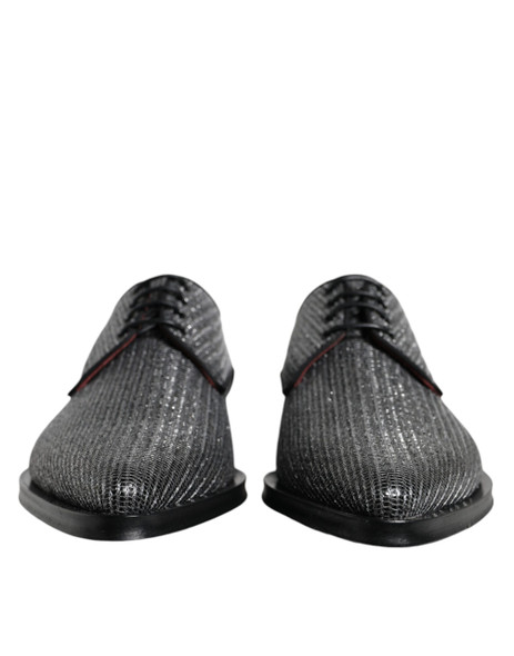 Dolce & Gabbana Silver Polyurethane Derby Formal Dress Shoes Dolce & Gabbana Silver Polyurethane Derby Formal Dress Shoes
