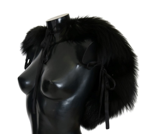 Black Silver Fox Fur Scarf Black Silver Fox Fur Scarf