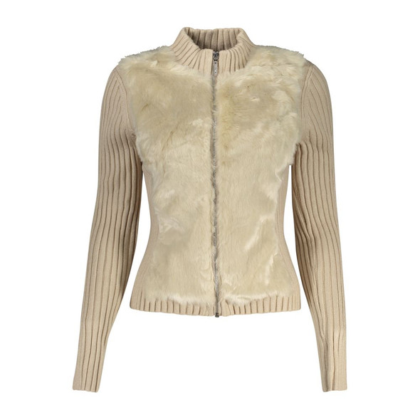 Beige Polyester Sweater Beige Polyester Sweater