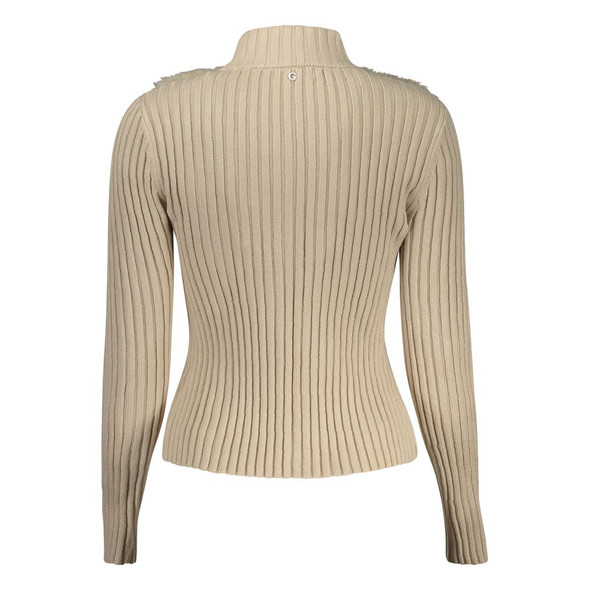 Beige Polyester Sweater Beige Polyester Sweater