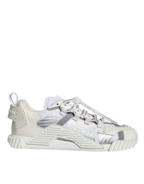 Dolce & Gabbana White Lace Up Low Top NS1 Sneakers Shoes Dolce & Gabbana White Lace Up Low Top NS1 Sneakers Shoes