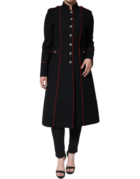 Dolce & Gabbana Black Single Breasted Trench Coat Jacket JKT4092 Dolce & Gabbana Black Single Breasted Trench Coat Jacket JKT4092