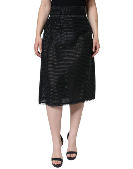 Dolce & Gabbana Black Viscose High Waist Pencil Cut Skirt Dolce & Gabbana Black Viscose High Waist Pencil Cut Skirt