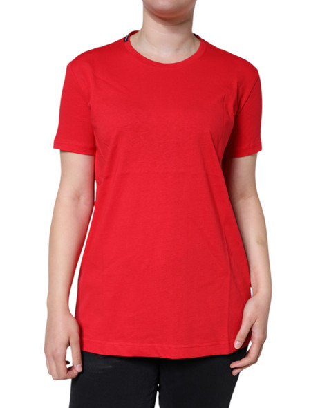 Dolce & Gabbana Red Cotton Crew Neck Short Sleeve Tee T-shirt Dolce & Gabbana Red Cotton Crew Neck Short Sleeve Tee T-shirt