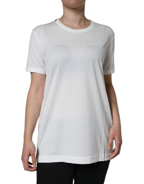 Dolce & Gabbana White Cotton Crew Neck Short Sleeve T-shirt Dolce & Gabbana White Cotton Crew Neck Short Sleeve T-shirt