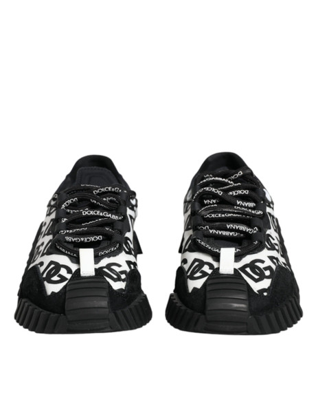 Dolce & Gabbana Black Logo Lace Up Low Top NS1 Sneakers Shoes LA11784 Dolce & Gabbana Black Logo Lace Up Low Top NS1 Sneakers Shoes LA11784