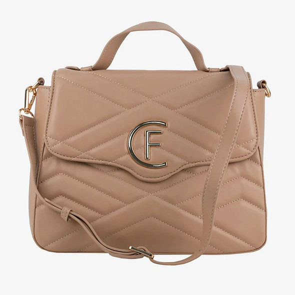 Beige Artificial Leather Women Crossbody Bag Beige Artificial Leather Women Crossbody Bag