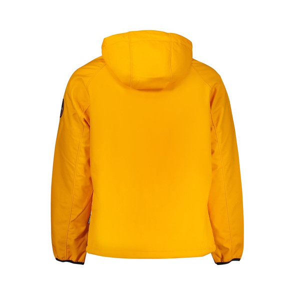 Napapijri Orange Polyester Men Jacket Napapijri Orange Polyester Men Jacket