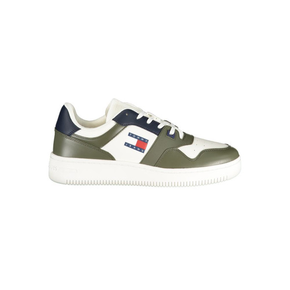 Tommy Hilfiger Green Leather Men Sneaker Tommy Hilfiger Green Leather Men Sneaker