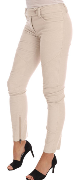 Ermanno Scervino Beige Slim Jeans Corduroy Skinny Pants Ermanno Scervino Beige Slim Jeans Corduroy Skinny Pants