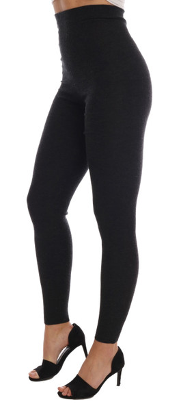 Gray Cashmere Ribbed Stretch Tights Gray Cashmere Ribbed Stretch Tights