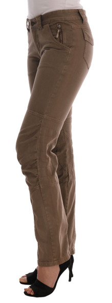 Brown Cotton Casual Slim Fit Pants Brown Cotton Casual Slim Fit Pants