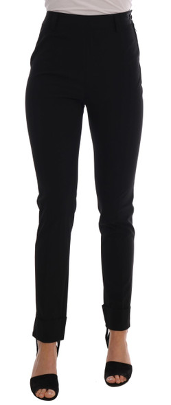 Ermanno Scervino Black Stretch Leggings Pants Ermanno Scervino Black Stretch Leggings Pants
