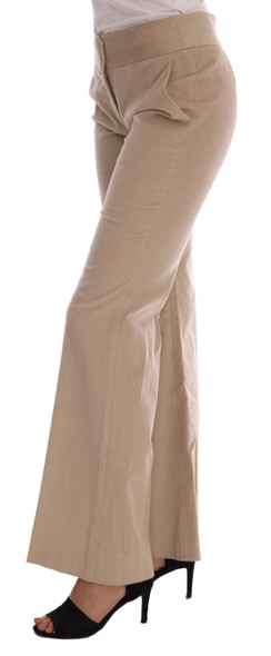 Ermanno Scervino Beige Cotton Bootcut Pants Ermanno Scervino Beige Cotton Bootcut Pants