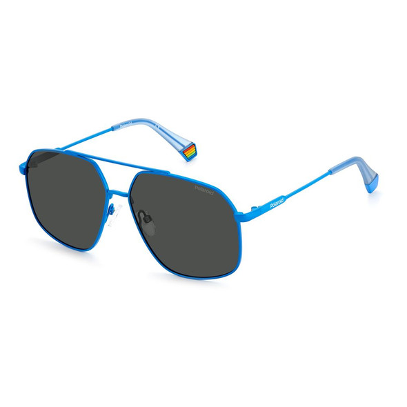 Blue Stainless Steel Sunglasses POPLD6173SMVUM9AC Blue Stainless Steel Sunglasses POPLD6173SMVUM9AC