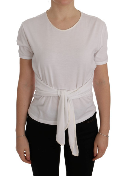 Dolce & Gabbana White Cotton Silk T-Shirt Dolce & Gabbana White Cotton Silk T-Shirt