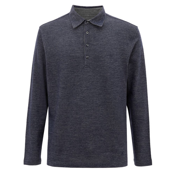 Corneliani Blue Wool Polo Shirt Corneliani Blue Wool Polo Shirt