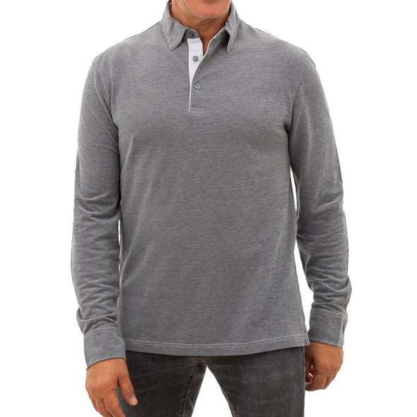 Corneliani Gray Cotton Polo Shirt Corneliani Gray Cotton Polo Shirt