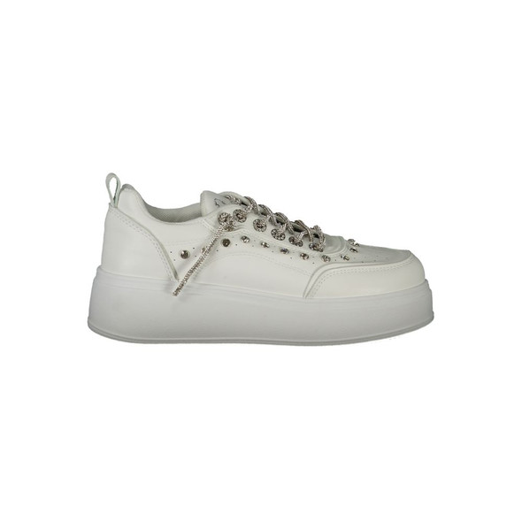 White Polyethylene Women Sneaker LA-32793 White Polyethylene Women Sneaker LA-32793