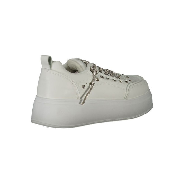 White Polyethylene Women Sneaker LA-32793 White Polyethylene Women Sneaker LA-32793