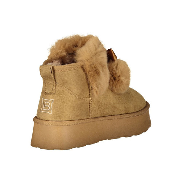 Brown Polyester Women Boot Brown Polyester Women Boot