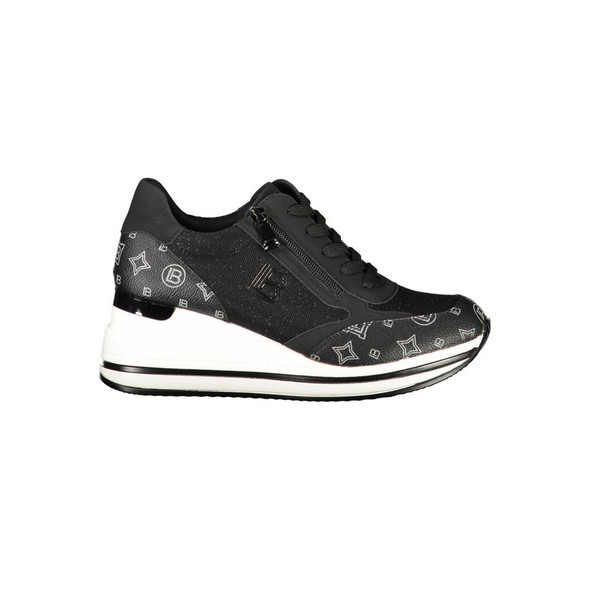Black Polyester Women Sneaker LA-32829 Black Polyester Women Sneaker LA-32829