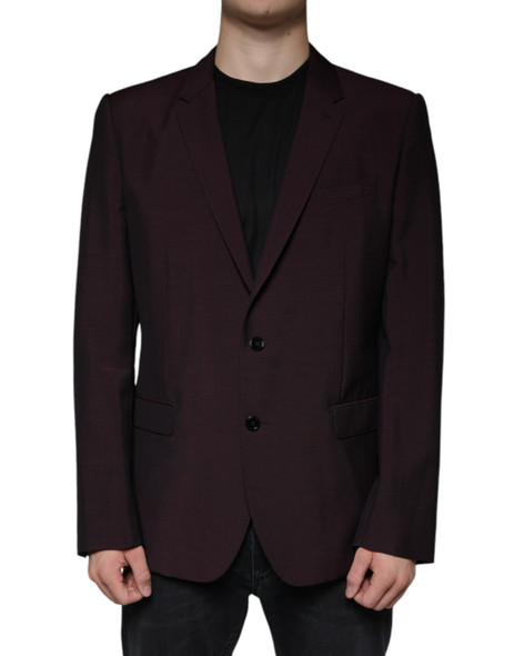 Bordeaux Wool Single Breasted Dress Blazer Bordeaux Wool Single Breasted Dress Blazer
