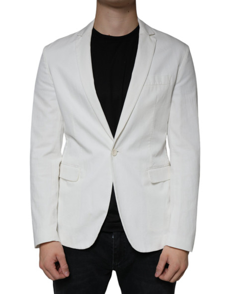 White Single Breasted One Button Dress Formal Blazer White Single Breasted One Button Dress Formal Blazer