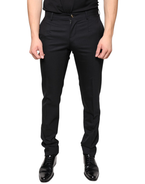 Black Wool Skinny Men Dress Pants Black Wool Skinny Men Dress Pants