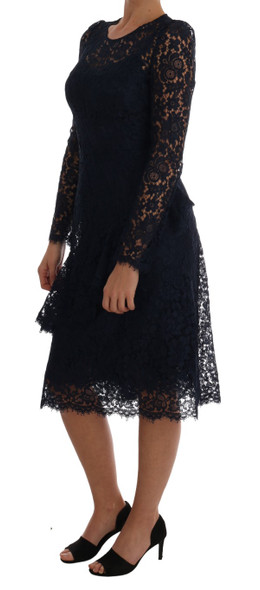 Dolce & Gabbana Blue Taormina Floral Lace Sheath Dress Dolce & Gabbana Blue Taormina Floral Lace Sheath Dress
