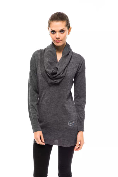 Gray Wool Women Sweater Gray Wool Women Sweater