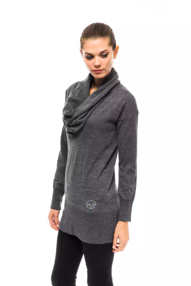 Gray Wool Women Sweater Gray Wool Women Sweater