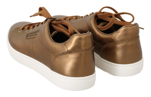Gold Leather Mens Casual Sneakers Gold Leather Mens Casual Sneakers