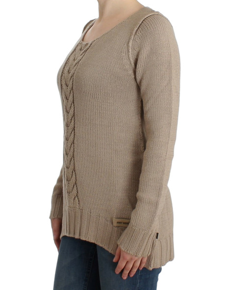 Beige knitted wool sweater Beige knitted wool sweater