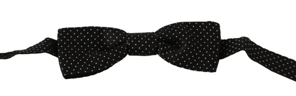 Dolce & Gabbana Black Polka Dots Silk Adjustable Neck Papillon Men Bow Tie Dolce & Gabbana Black Polka Dots Silk Adjustable Neck Papillon Men Bow Tie