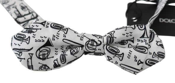 White Instruments Adjustable Neck Papillon Men Bow Tie White Instruments Adjustable Neck Papillon Men Bow Tie