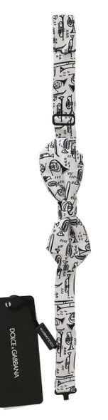 White Instruments Adjustable Neck Papillon Men Bow Tie White Instruments Adjustable Neck Papillon Men Bow Tie