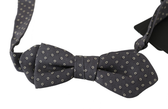 Gray Circles Silk Slim Adjustable Neck Papillon men Bow Tie Gray Circles Silk Slim Adjustable Neck Papillon men Bow Tie