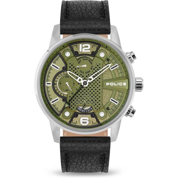 Black Leather Watch POPEWJF2203305AC Black Leather Watch POPEWJF2203305AC