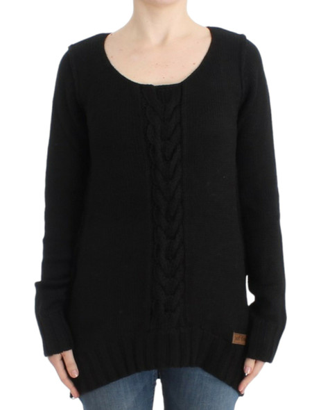 Cavalli Black knitted wool sweater Cavalli Black knitted wool sweater