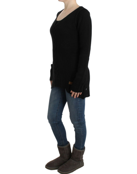 Cavalli Black knitted wool sweater Cavalli Black knitted wool sweater