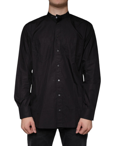 Black Cotton Button Down Men Casual Shirt Black Cotton Button Down Men Casual Shirt