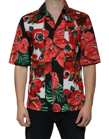 Multicolor Anemone Button Down Casual Shirt Multicolor Anemone Button Down Casual Shirt