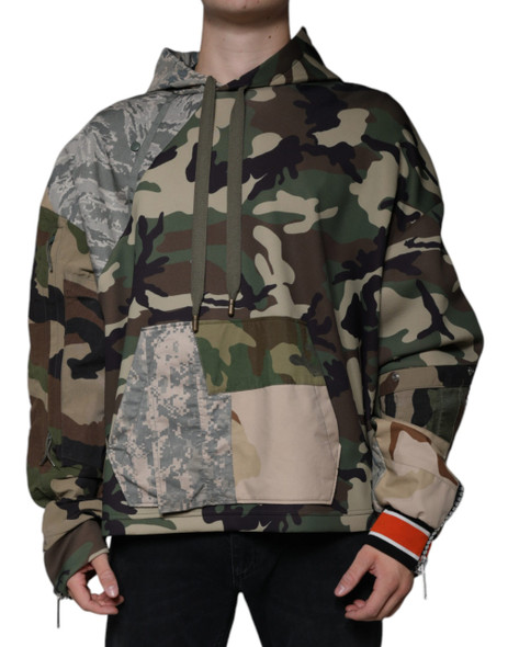 Dolce & Gabbana Multicolor Camouflage Hooded Sweatshirt Sweater Dolce & Gabbana Multicolor Camouflage Hooded Sweatshirt Sweater