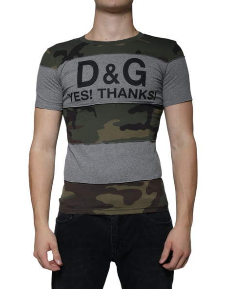 Dolce & Gabbana Multicolor Camouflage Cotton Crew Neck T-shirt Dolce & Gabbana Multicolor Camouflage Cotton Crew Neck T-shirt