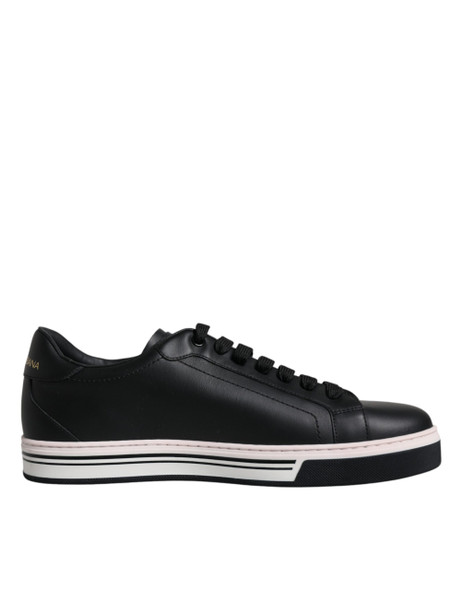 Dolce & Gabbana Black Leather Low Top Men Sneakers Shoes Dolce & Gabbana Black Leather Low Top Men Sneakers Shoes