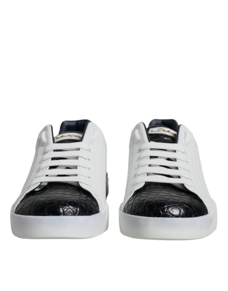 Dolce & Gabbana White Leather Logo Portofino Sneaker Shoes Dolce & Gabbana White Leather Logo Portofino Sneaker Shoes