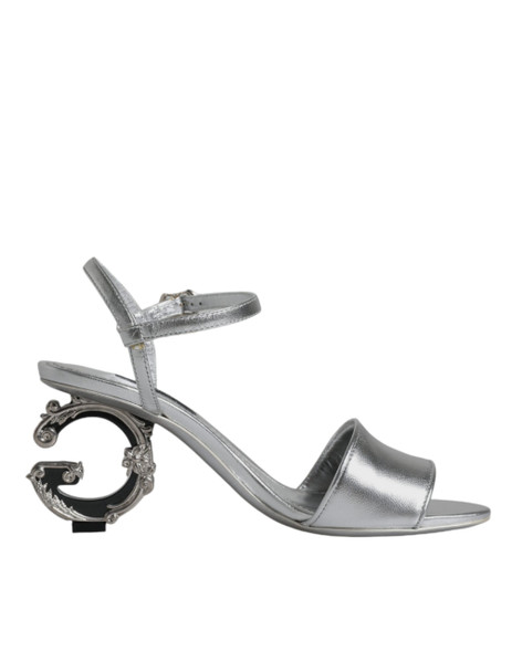 Silver KEIRA Heels Ankle Strap Sandals Shoes Silver KEIRA Heels Ankle Strap Sandals Shoes